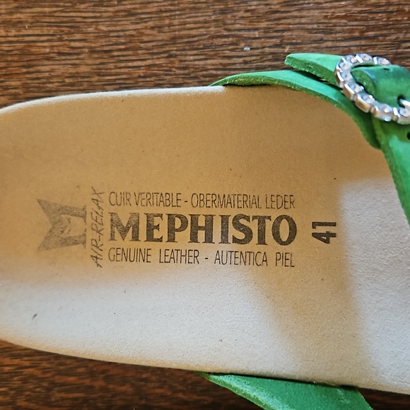 Mephisto Idelya Sandals, Lime Green, Size 41 - Picture 7 of 8